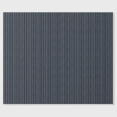 Navy Blue & Dark Gray Wonky Stripes Cadeaupapier (Vlak)