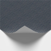 Navy Blue & Dark Gray Wonky Stripes Cadeaupapier (Hoek)