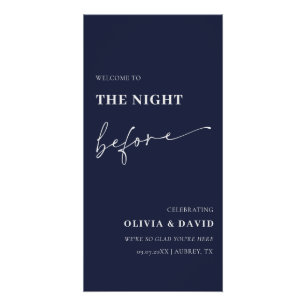 Navy Blue de avond voor repetitie diner teken Perfect Poster