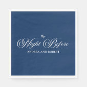 Navy Blue De nacht voor het papieren servet (Voorkant)