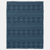 Navy Blue Decorative Fleece Deken (Voorkant)