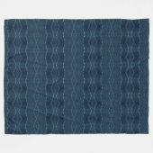 Navy Blue Decorative Fleece Deken (Voorkant (Horizontaal))