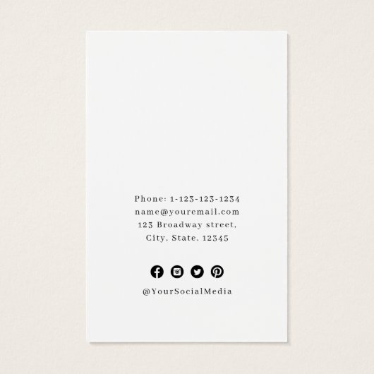 Navy blue denim aangepast logo-oorscherm visitekaartje (Achterkant)