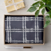 Navy Blue Denim Abstract Tie Dye Classic Pattern Tissuepapier (Geschenk)