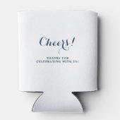 Navy Blue Dennis Cape Cod Map Gold Heart Wedding Blikjeskoeler (Achterkant)