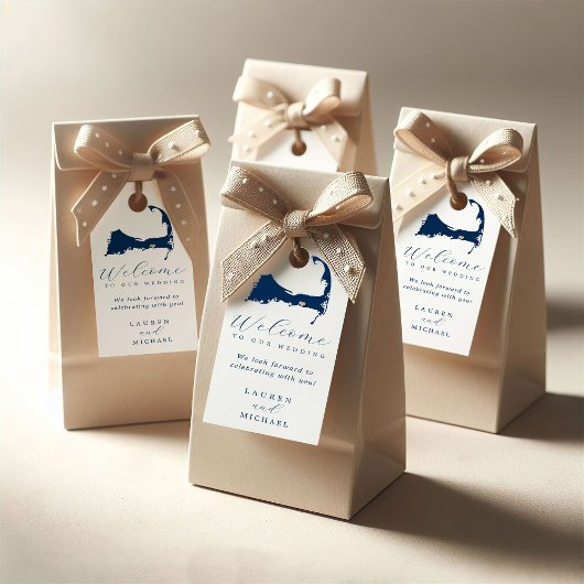 Navy Blue Dennis Cape Cod Map Gold Heart Wedding Cadeaulabel