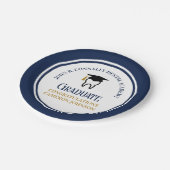 Navy Blue Dental School Custom Graduation Party Papieren Bordje (Gekanteld)