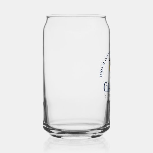 Navy Blue Dental School Custom Tandarts Afstuderen Blikvorm Glas (Rechts)