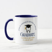 Navy Blue Dental School Custom Tandarts Afstuderen Mok (Links)
