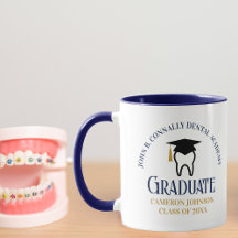 Navy Blue Dental School Custom Tandarts Afstuderen