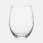 Navy Blue Dental School Custom Tandarts Afstuderen Wijnglas Zonder Voet (Rechts)