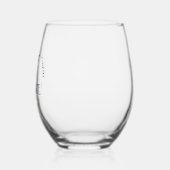 Navy Blue Dental School Custom Tandarts Afstuderen Wijnglas Zonder Voet (Links)