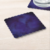 Navy blue Design Coaster Kartonnen Onderzetters (Gebogen)