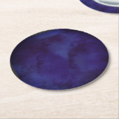 Navy blue Design Coaster Ronde Kartonnen Onderzetter (Gebogen)