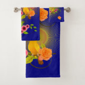 Navy Blue - Dew Drops & Sunshine Bad Handdoek (Insitu)