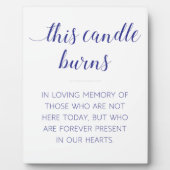 Navy Blue deze kaars brandt in het teken van liefd Fotoplaat (Voorkant)