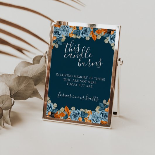 Navy Blue deze kaars brandt in het teken van liefd Poster