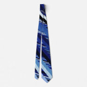 Navy blue diagonaal strepen stropdas (Achterkant)