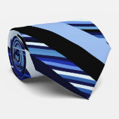 Navy blue diagonaal strepen stropdas (Opgerold)