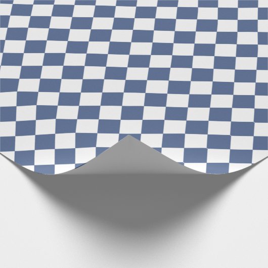 Navy Blue Diamond Harlequin Pattern Gift Wrapping Cadeaupapier (Hoek)