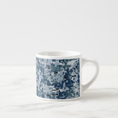 Navy Blue Digital Camouflage Decor Espresso Kop (Rechts)