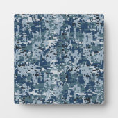 Navy Blue Digital Camouflage Decor Fotoplaat (Voorkant)