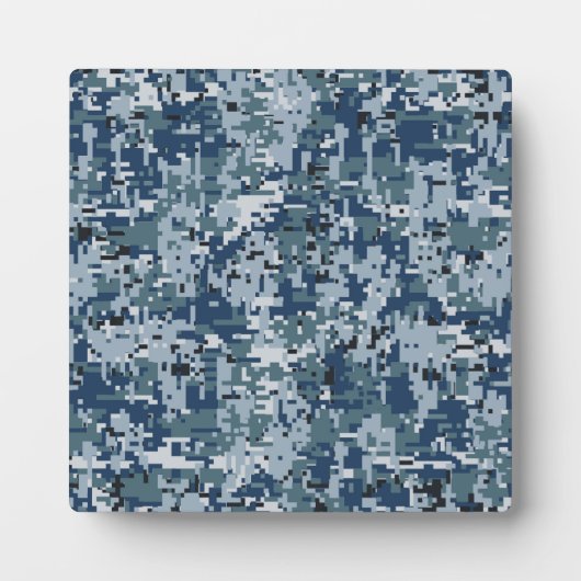 Navy Blue Digital Camouflage Decor Fotoplaat (Voorkant)