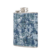 Navy Blue Digital Camouflage Decor Heupfles (Links)