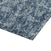 Navy Blue Digital Camouflage Decor Snijplank (Hoek)