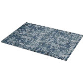 Navy Blue Digital Camouflage Decor Snijplank (Hoek)
