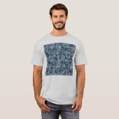 Navy Blue Digital Camouflage Decor T-shirt (Voorkant volledig)