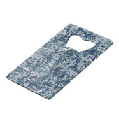 Navy Blue Digital Camouflage-ontwerp Creditkaart Flessenopener (Achterkant Gekanteld)