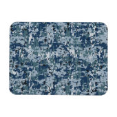 Navy Blue Digital Camouflage-ontwerp Magneet (Horizontaal)
