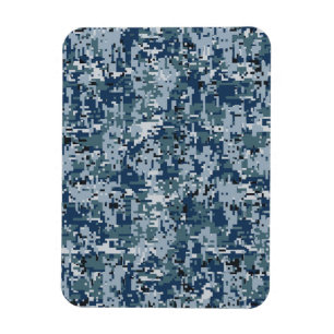 Navy Blue Digital Camouflage-ontwerp Magneet