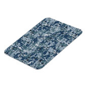 Navy Blue Digital Camouflage-ontwerp Magneet (Linkerzijde)