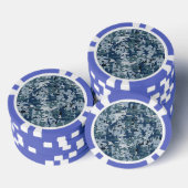 Navy Blue Digital Camouflage-ontwerp Poker Chips (Opstapeling)