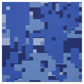 Navy Blue Digital Camouflage  Stof (Swatch)