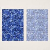 Navy Blue Digital Camouflage Textuur Visitekaartjes (Voorkant /achterkant)