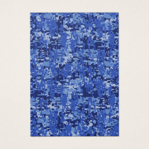 Navy Blue Digital Camouflage Textuur Visitekaartjes