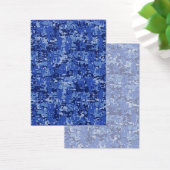 Navy Blue Digital Camouflage Textuur Visitekaartjes (Bureau)