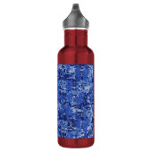 Navy Blue Digital Camouflage Textuur Waterfles (Rechts)