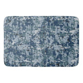 Navy Blue Digital Pixels Camouflage Decor Badmat (Voorkant)
