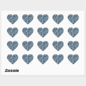 Navy Blue Digital Pixels Camouflage Decor Hart Sticker (Vel)