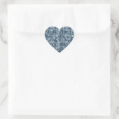 Navy Blue Digital Pixels Camouflage Decor Hart Sticker (Tas)