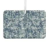 Navy Blue Digital Pixels Camouflage Decor Luchtverfrisser (Achterkant)