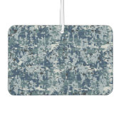 Navy Blue Digital Pixels Camouflage Decor Luchtverfrisser (Voorkant)