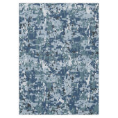Navy Blue Digital Pixels Camouflage Decor Tafelkleed (Voorkant)