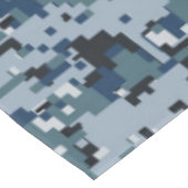 Navy Blue Digital Pixels Camouflage Decor Tafelkleed (Gekanteld)