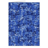 Navy Blue Digital Pixels Camouflage Texture Decor (Voorkant)
