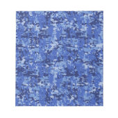 Navy Blue Digital Pixels Camouflage Texture Decor Notitieblok (Voorkant)